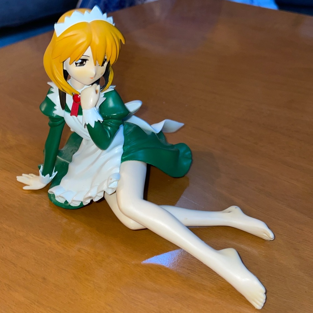 Anime Seated School Girl Figure Rare Y2K
